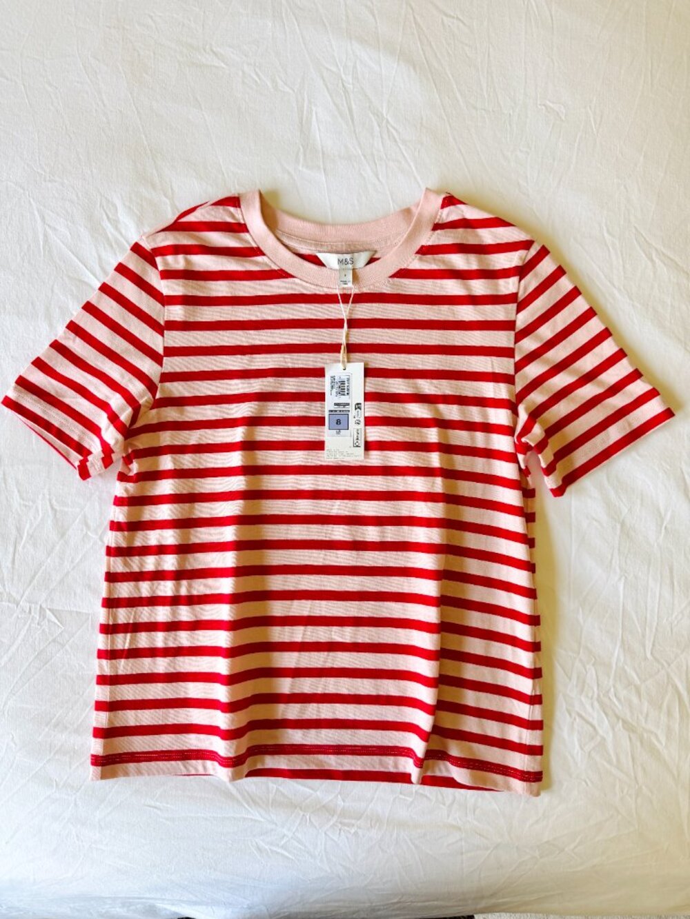 Marks & Spencer Pure Cotton Striped Tee - Picture 4 of 9